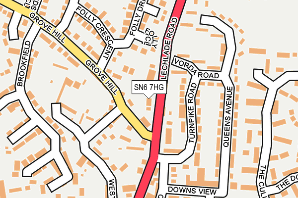 SN6 7HG map - OS OpenMap – Local (Ordnance Survey)