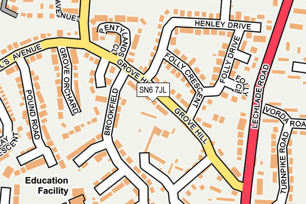 SN6 7JL map - OS OpenMap – Local (Ordnance Survey)