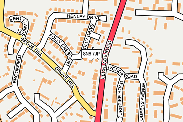 SN6 7JP map - OS OpenMap – Local (Ordnance Survey)