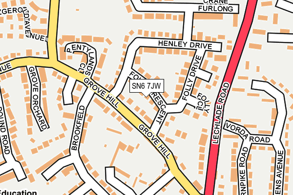 SN6 7JW map - OS OpenMap – Local (Ordnance Survey)