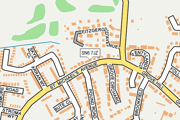 SN6 7JZ map - OS OpenMap – Local (Ordnance Survey)