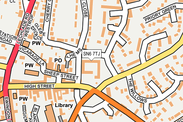 SN6 7TJ map - OS OpenMap – Local (Ordnance Survey)