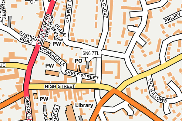 SN6 7TL map - OS OpenMap – Local (Ordnance Survey)