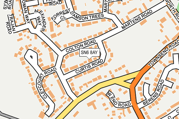 SN6 8AY map - OS OpenMap – Local (Ordnance Survey)