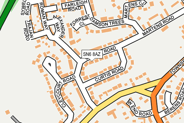 SN6 8AZ map - OS OpenMap – Local (Ordnance Survey)