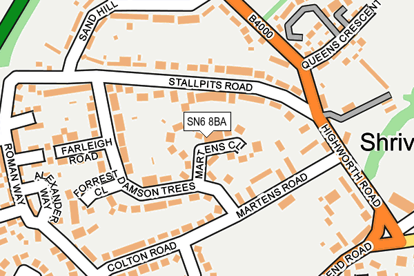 SN6 8BA map - OS OpenMap – Local (Ordnance Survey)