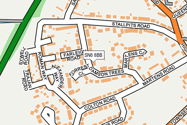 SN6 8BB map - OS OpenMap – Local (Ordnance Survey)