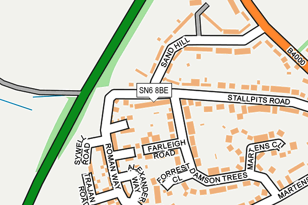 SN6 8BE map - OS OpenMap – Local (Ordnance Survey)