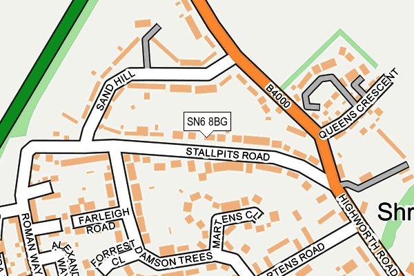 SN6 8BG map - OS OpenMap – Local (Ordnance Survey)