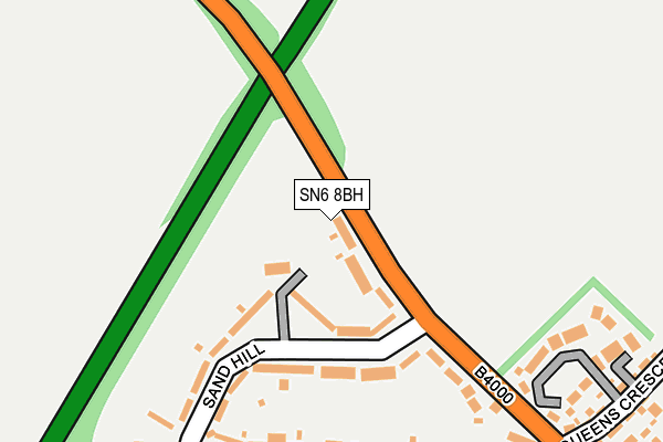 SN6 8BH map - OS OpenMap – Local (Ordnance Survey)