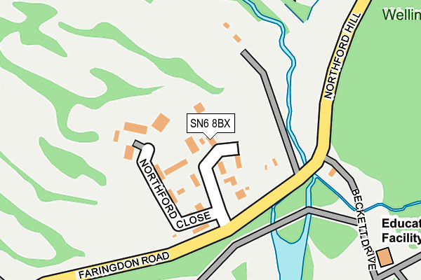 SN6 8BX map - OS OpenMap – Local (Ordnance Survey)