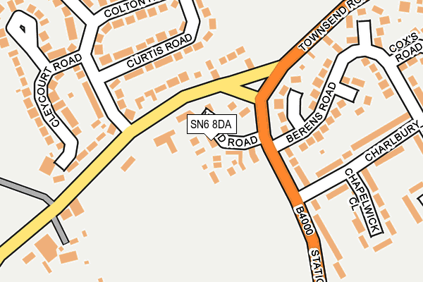 SN6 8DA map - OS OpenMap – Local (Ordnance Survey)