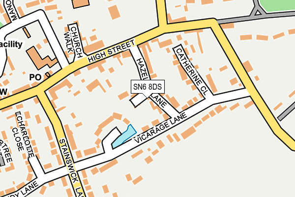 SN6 8DS map - OS OpenMap – Local (Ordnance Survey)