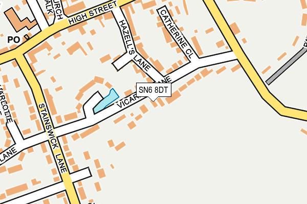 SN6 8DT map - OS OpenMap – Local (Ordnance Survey)
