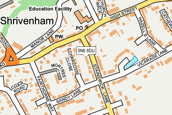 SN6 8DU map - OS OpenMap – Local (Ordnance Survey)