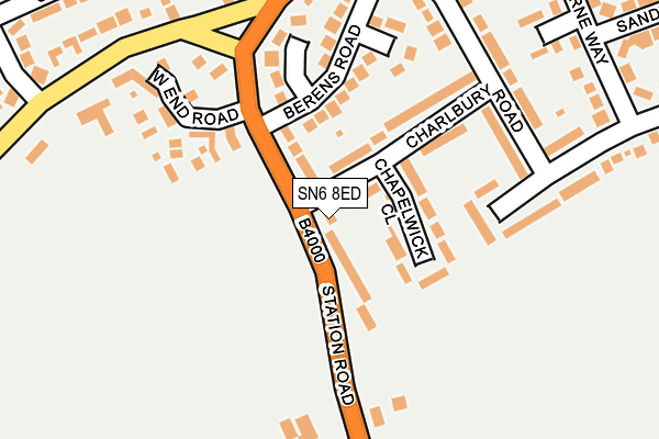 SN6 8ED map - OS OpenMap – Local (Ordnance Survey)