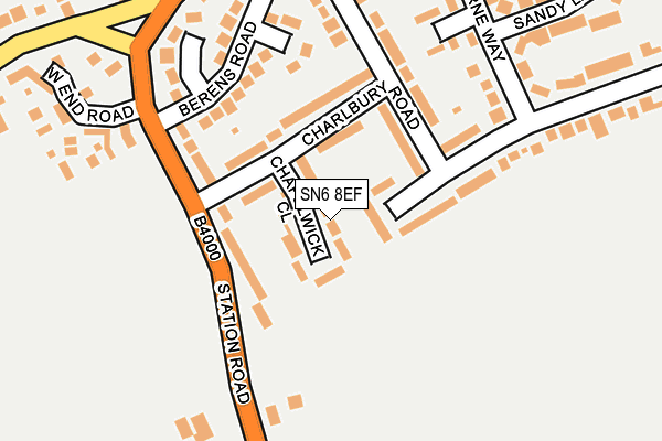 SN6 8EF map - OS OpenMap – Local (Ordnance Survey)