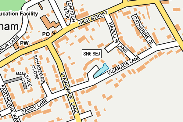 SN6 8EJ map - OS OpenMap – Local (Ordnance Survey)