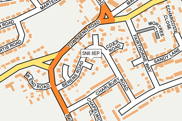 SN6 8EP map - OS OpenMap – Local (Ordnance Survey)