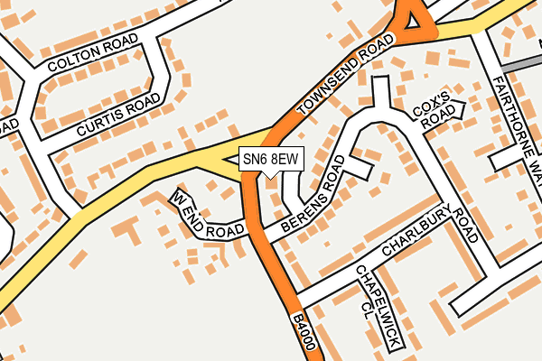 SN6 8EW map - OS OpenMap – Local (Ordnance Survey)