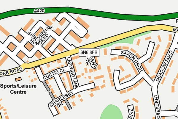 SN6 8FB map - OS OpenMap – Local (Ordnance Survey)