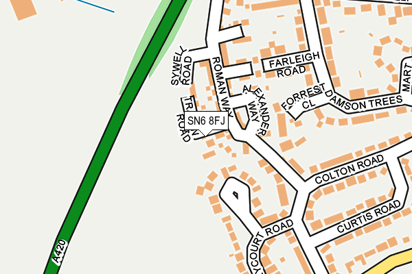 SN6 8FJ map - OS OpenMap – Local (Ordnance Survey)