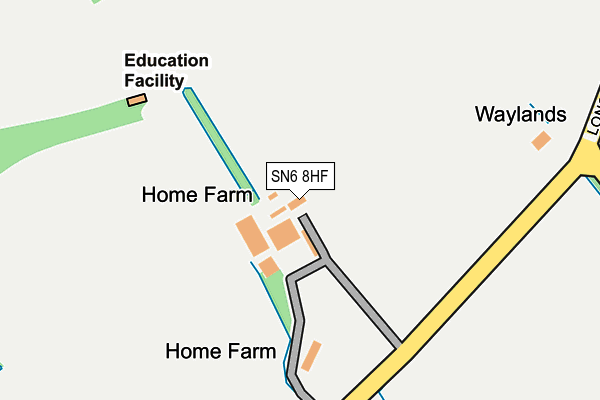 SN6 8HF map - OS OpenMap – Local (Ordnance Survey)