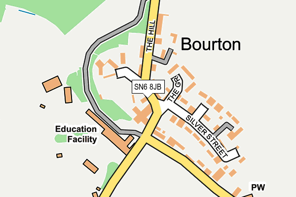 SN6 8JB map - OS OpenMap – Local (Ordnance Survey)