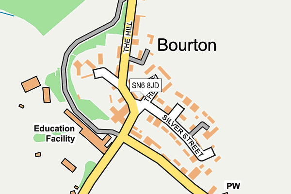 SN6 8JD map - OS OpenMap – Local (Ordnance Survey)