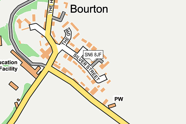 SN6 8JF map - OS OpenMap – Local (Ordnance Survey)