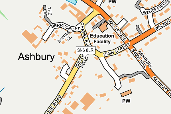 SN6 8LR map - OS OpenMap – Local (Ordnance Survey)