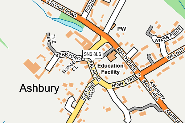 SN6 8LS map - OS OpenMap – Local (Ordnance Survey)