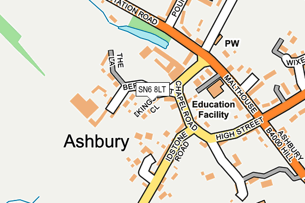 SN6 8LT map - OS OpenMap – Local (Ordnance Survey)