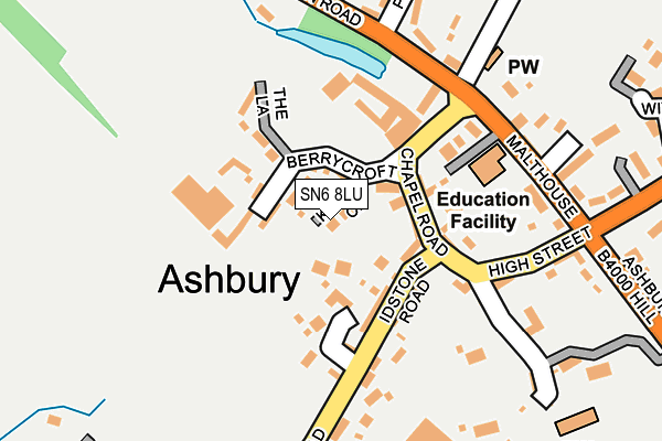 SN6 8LU map - OS OpenMap – Local (Ordnance Survey)