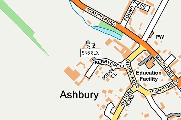 SN6 8LX map - OS OpenMap – Local (Ordnance Survey)