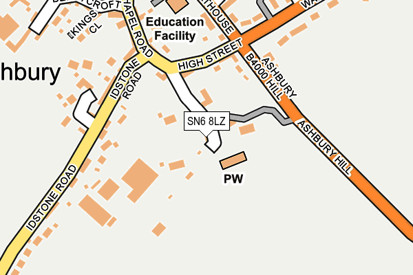 SN6 8LZ map - OS OpenMap – Local (Ordnance Survey)