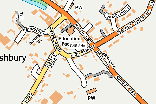 SN6 8NA map - OS OpenMap – Local (Ordnance Survey)