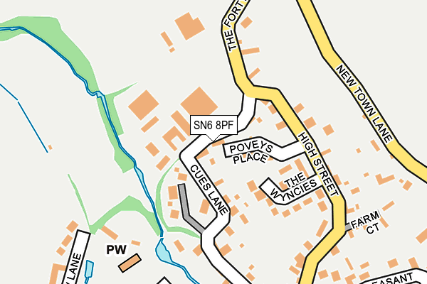 SN6 8PF map - OS OpenMap – Local (Ordnance Survey)