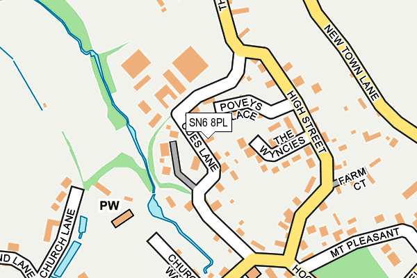 SN6 8PL map - OS OpenMap – Local (Ordnance Survey)