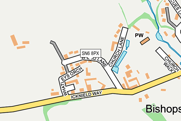 SN6 8PX map - OS OpenMap – Local (Ordnance Survey)