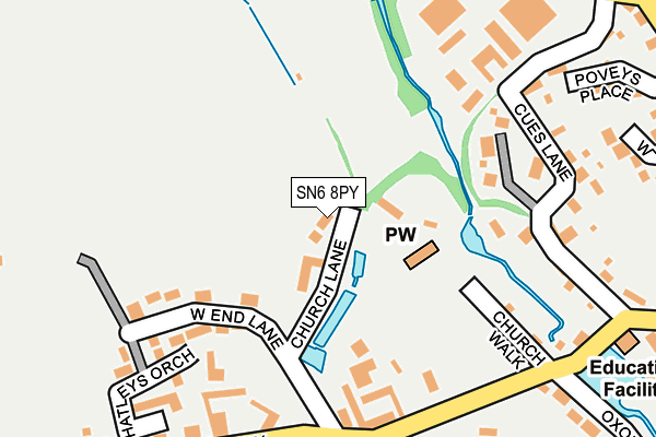 SN6 8PY map - OS OpenMap – Local (Ordnance Survey)