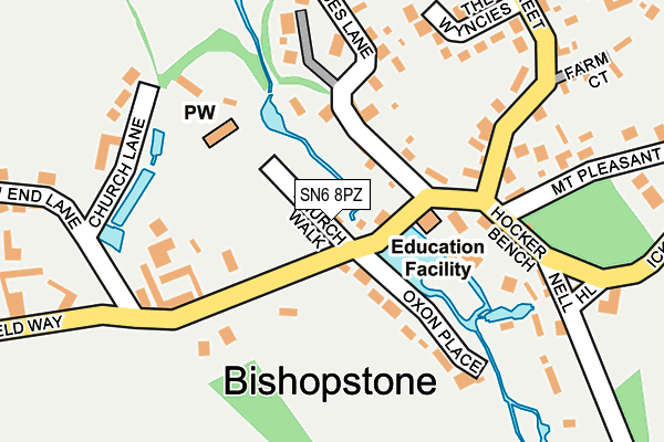 SN6 8PZ map - OS OpenMap – Local (Ordnance Survey)