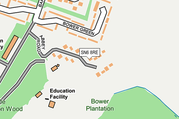 SN6 8RE map - OS OpenMap – Local (Ordnance Survey)