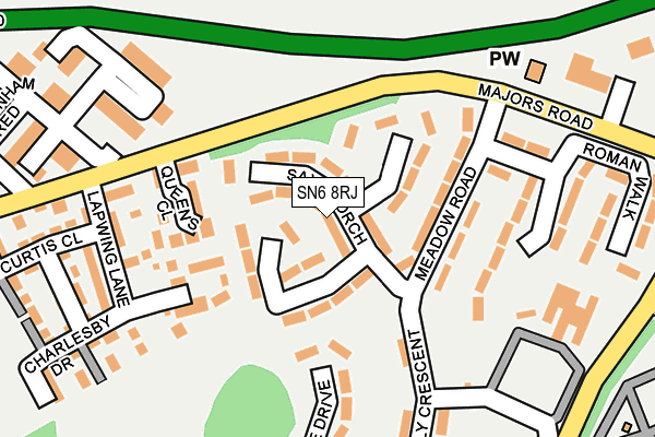 SN6 8RJ map - OS OpenMap – Local (Ordnance Survey)