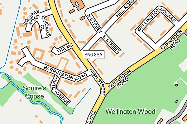 SN6 8SA map - OS OpenMap – Local (Ordnance Survey)