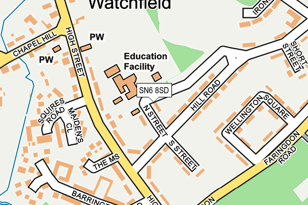 SN6 8SD map - OS OpenMap – Local (Ordnance Survey)