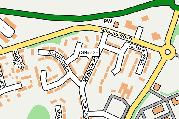 SN6 8SF map - OS OpenMap – Local (Ordnance Survey)