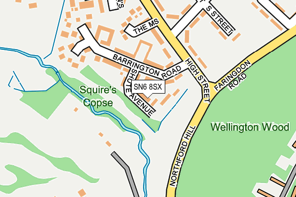 SN6 8SX map - OS OpenMap – Local (Ordnance Survey)