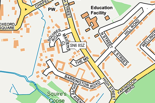 SN6 8SZ map - OS OpenMap – Local (Ordnance Survey)