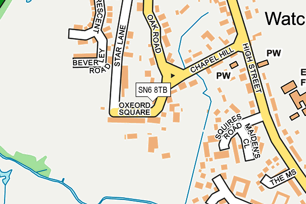 SN6 8TB map - OS OpenMap – Local (Ordnance Survey)
